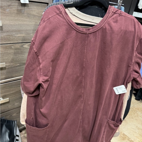 Free people hot shot tee romper chocolate( new with and without tag) - Picture 5 of 10